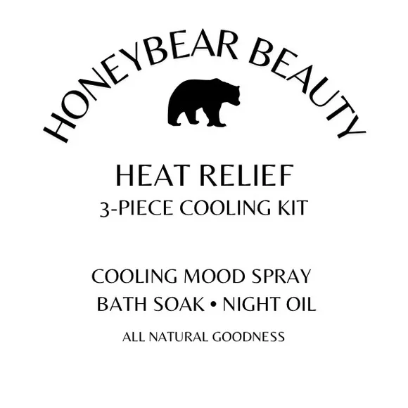 HoneyBear Beauty Heat Relief 3-Piece Cooling Kit For Hot Flashes & Mood Swings - Picture 1 of 4
